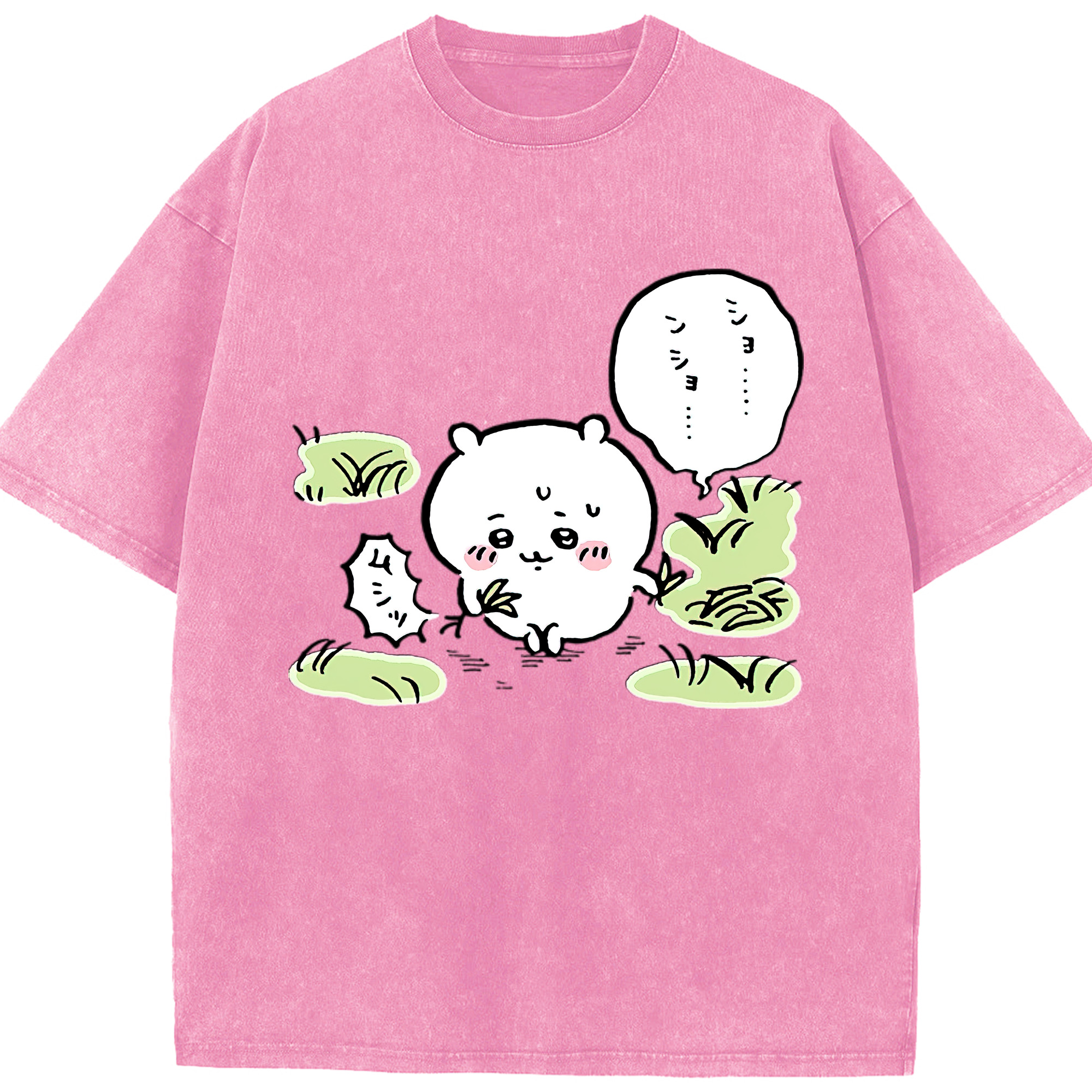 （画像用） ちいかわ ちいかわ Chii-kawa chiikawa 綿100% ヴィンテージ風 半袖Tシャツ（フロントプリント）